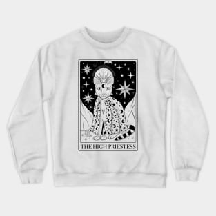 The High Priestess Tarot Card As A Cat Crewneck Sweatshirt